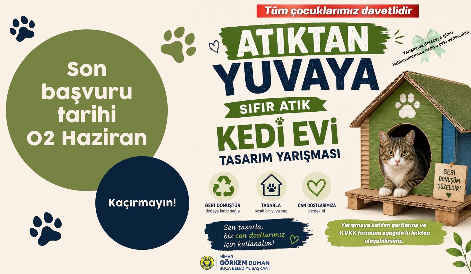 Atıktan Yuvaya Kedi Evi Tasarım Yarışması