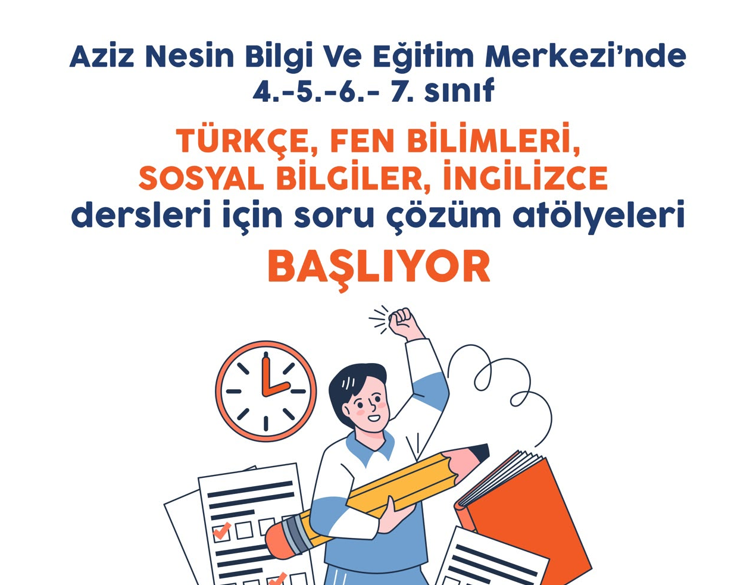 Aziz Nesin’de “Soru Çözüm Atölyeleri” Başlıyor